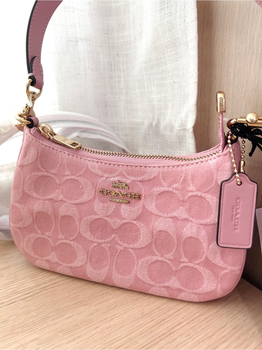 NWT💕Coach Teri Mini Crossbody Bag
In Signature Denim Light Pink CFF97 Shoulder - Picture 3 of 9